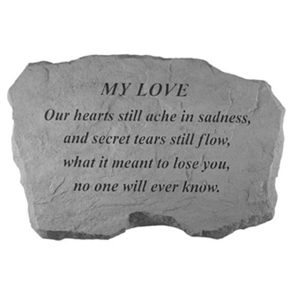 Kay Berry Inc Kay Berry- Inc. 99320 My Love-Our Hearts Still Ache In Sadness - Memorial - 16 Inches x 10.5 Inches x 1.5 Inches 99320
